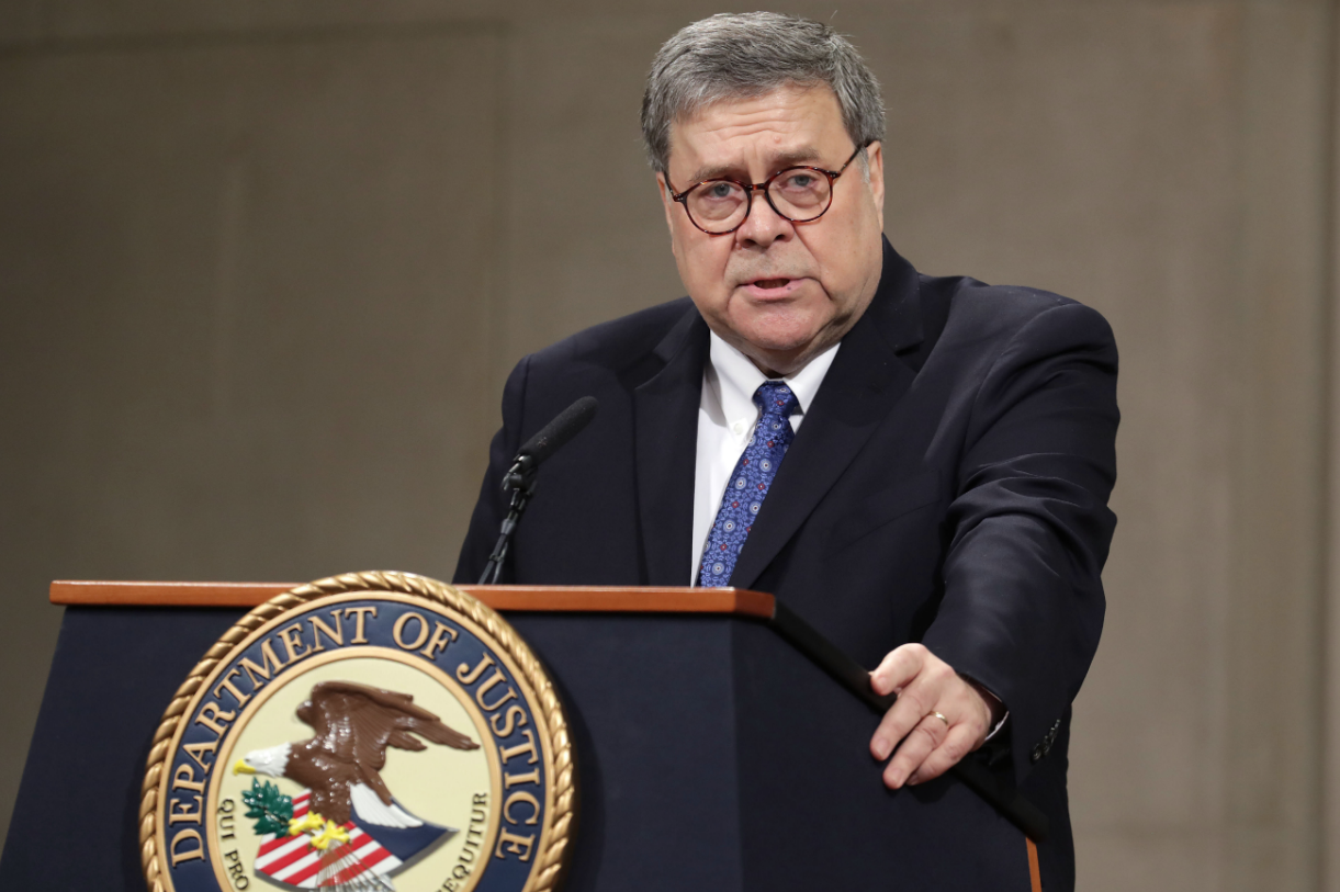 Center Image of Letter From AG Bill Barr