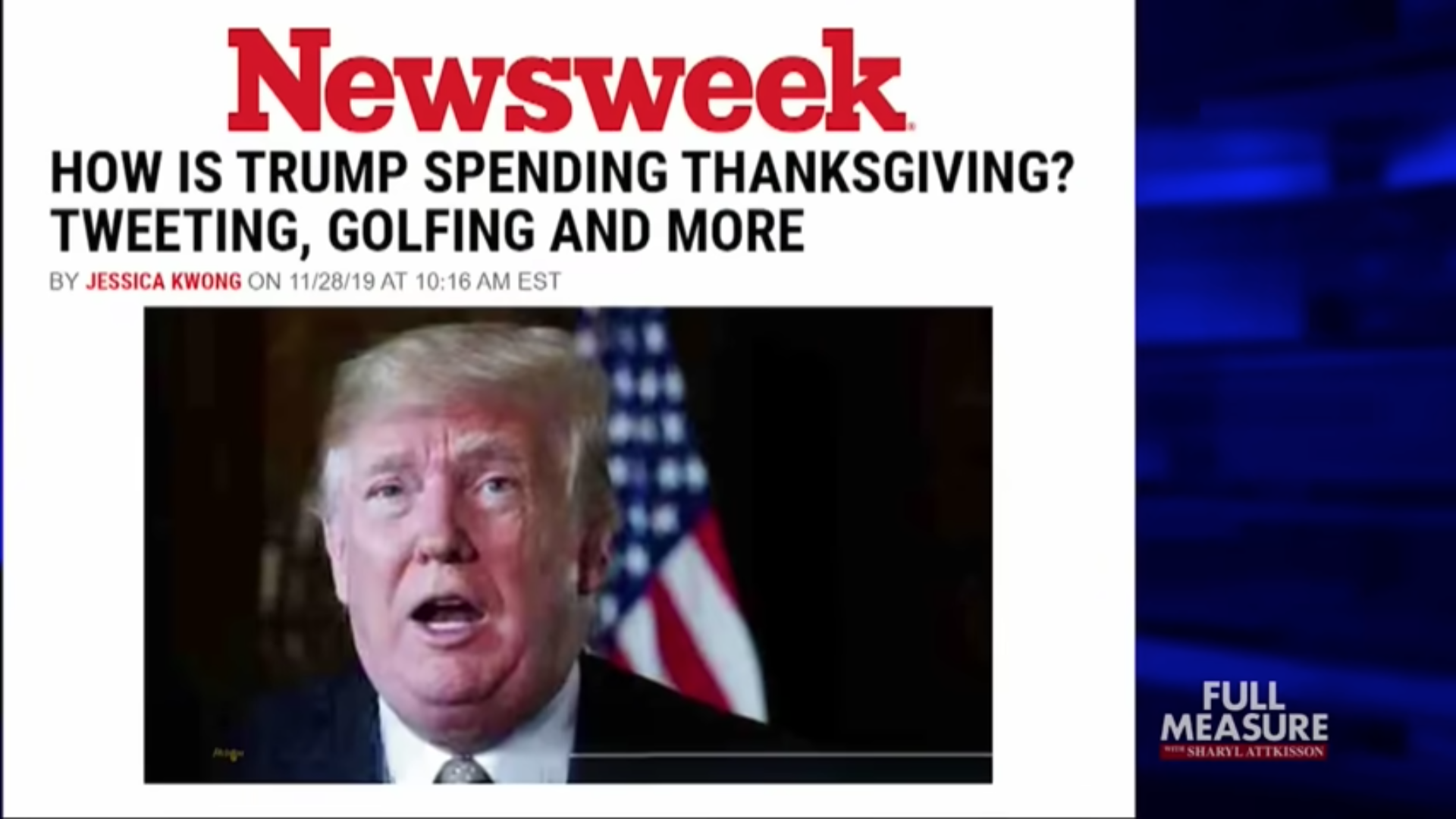 Center Image of Trump News Christmas Time Trip